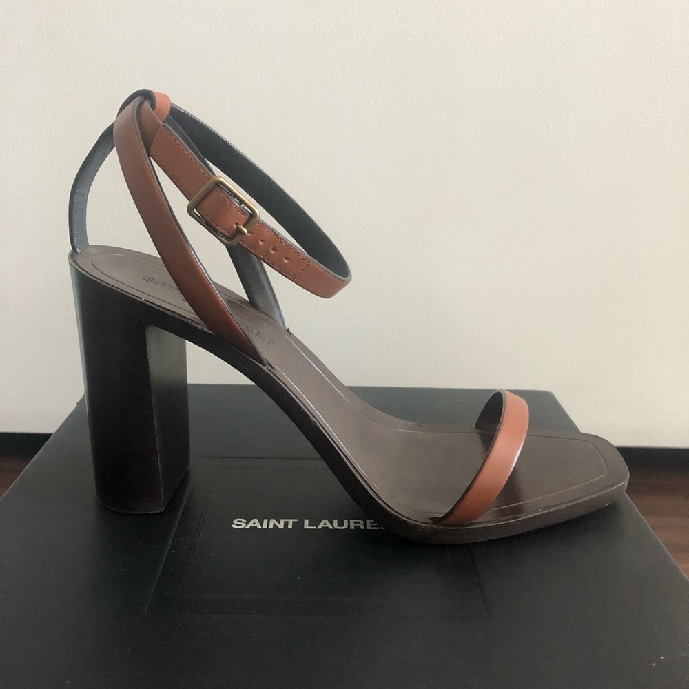 Saint Laurent LouLou stacked heeled sandal